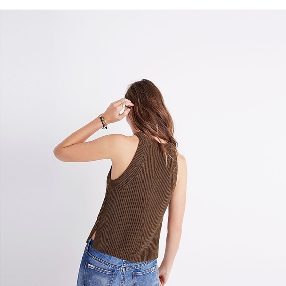 Madewell Valley Sweater Tank olive green size XXS - Picture 3 of 11